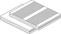 Handmuster OSMO MULTI-DECK Terrassendiele dunkelbraun 25 x 245 mm französisch oder glatt