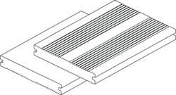 Handmuster OSMO Terrassendiele Multi-Deck hellgrau Voll 20 x 140 mm französisch oder glatt