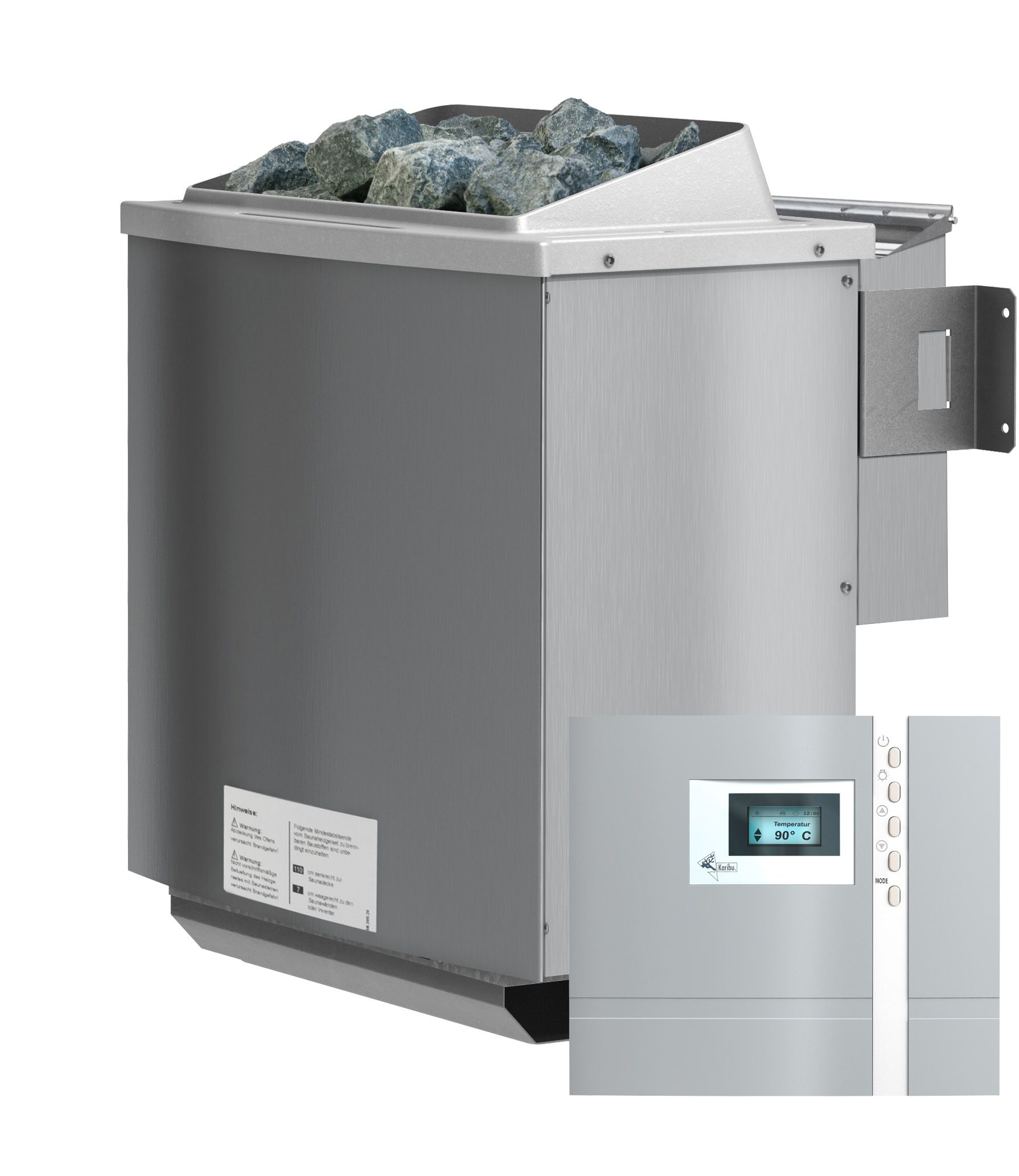 Vorschaubild Galerie Karibu 4,5 kW Bio-Kombiofen Saunaofen inkl. Steuergerät Premium - Sparset