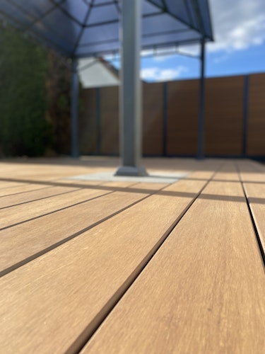 aMbooo Terrassendiele Bambus PRIMAVERDE in White Oak Bild