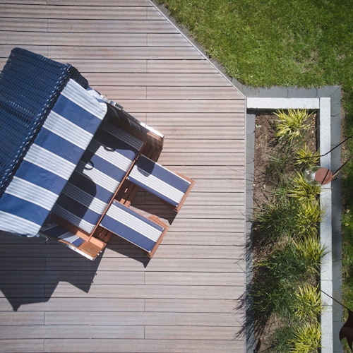 aMbooo Terrassendielen Abschlussbrett Terrasse in White Oak Bild