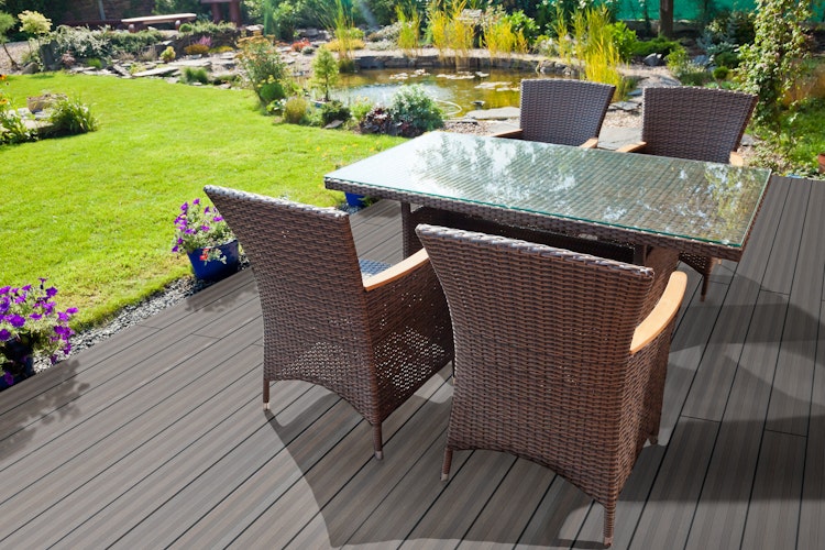 aMbooo Terrassendielen Bambus Vintage SET Granite Grey