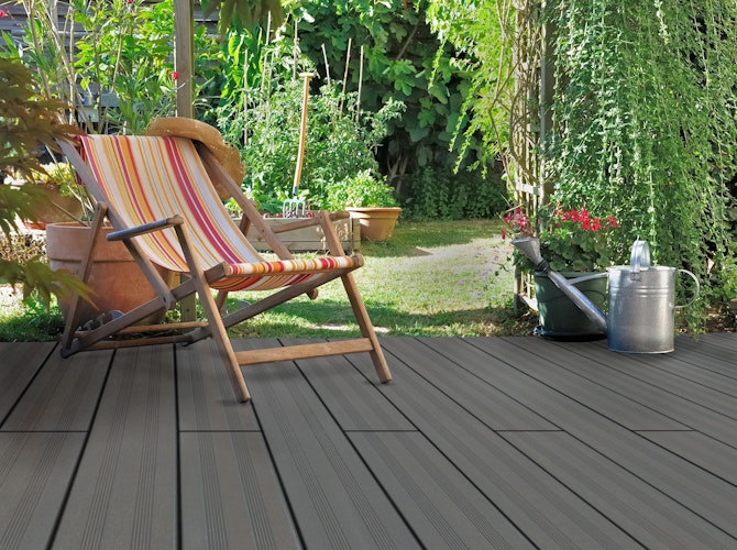 aMbooo Terrassendielen Bambus Vintage SET Granite Grey