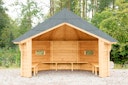 Vorschaubild Wolff Finnhaus Wetterschutzhütte / Grillhütte Wanja 3327 XL 45