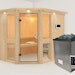 Karibu Amelia 3 - Sauna mit Eckeinstieg 68 mm inkl. 9-teiligem gratis ZubehörpaketBild