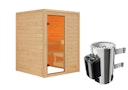 Vorschaubild Karibu Woodfeeling Sauna Sandra - 38 mm Massivholz Aktionssauna