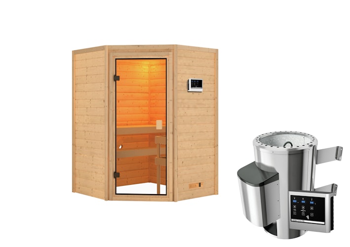 Karibu Woodfeeling Sauna Antonia - 38 mm Massivholz Aktionssauna