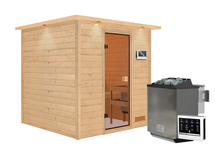 Karibu Woodfeeling Sauna Jara - 38 mm Massivholz Aktionssauna