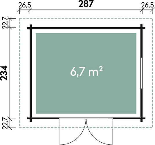 Wolff Finnhaus WPC Gartenhaus Trend C - 28 mm Bild