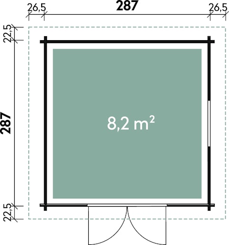 Wolff Finnhaus WPC Gartenhaus Trend D - 28 mm