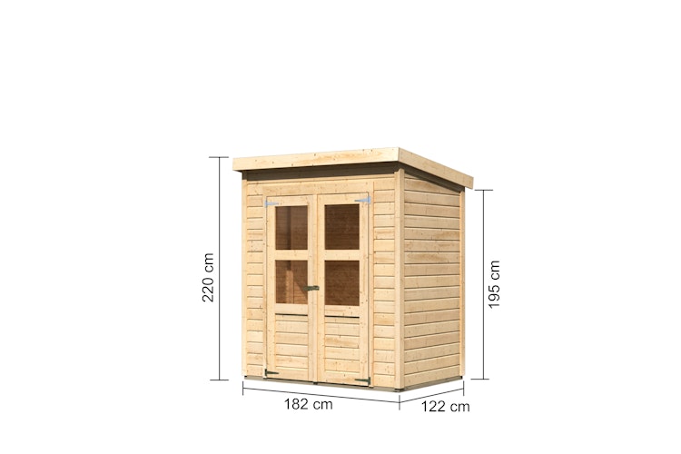 Karibu Eco Gartenhaus Merseburg 2/3/4/5/6 - 14 mm Bild