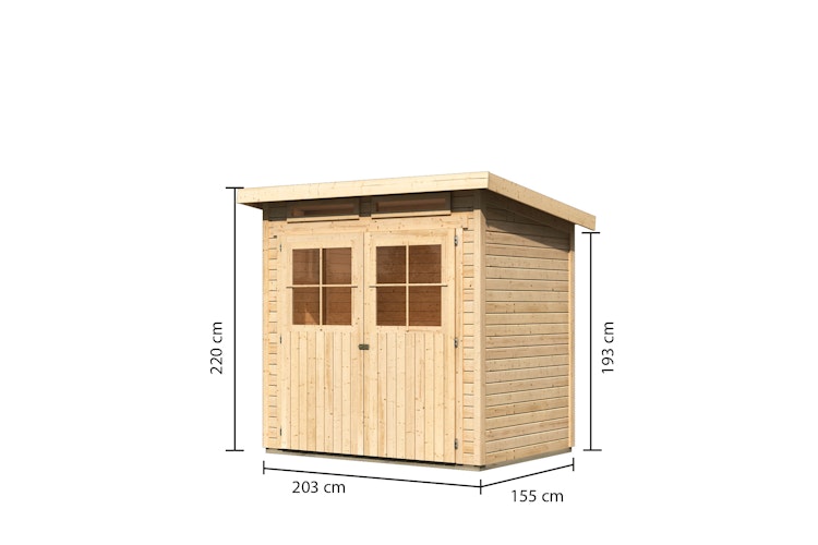 Karibu Eco Gartenhaus Gerätehaus Grebenau / Glücksburg 2/3/4 - 19 mm inkl. gratis Innenraum-Pflegebox im Wert von 99€ Bild