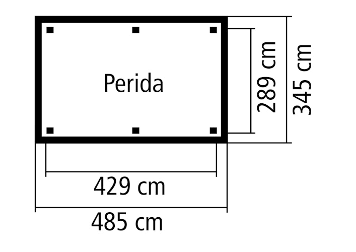 Karibu 4-Eck Pavillon Perida kesseldruckimprägniert