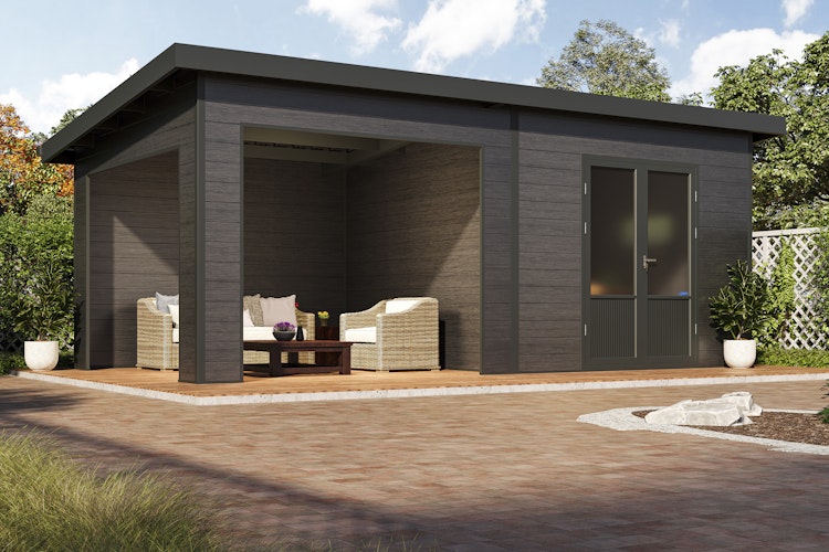 Wolff Finnhaus WPC Gartenhaus Tona 6030 - 28 mm