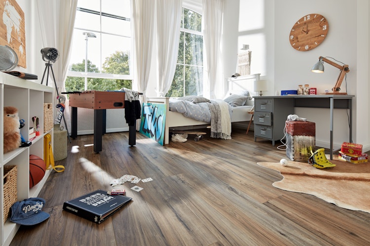 MEISTER Laminatboden MeisterDesign. laminate LL 150 / LL 150 S 6845 Vintage walnut Natural Wood-Struktur Bild