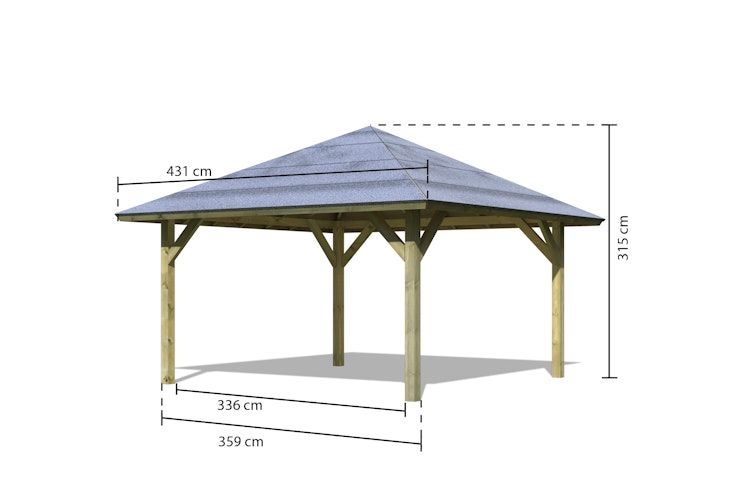 Karibu Pavillon Carport Kirn 1/2/3 - KDI Bild