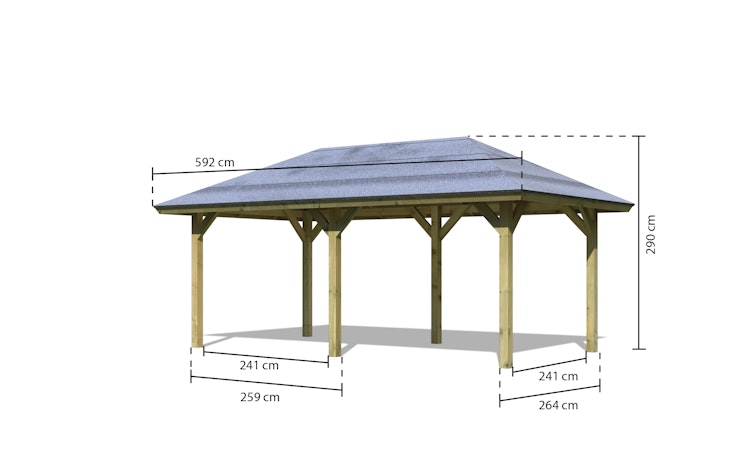 Karibu Pavillon Carport Kirn 1/2/3 - KDI Bild