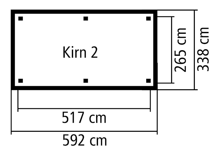 Karibu Pavillon Carport Kirn 1/2/3 - KDI Bild