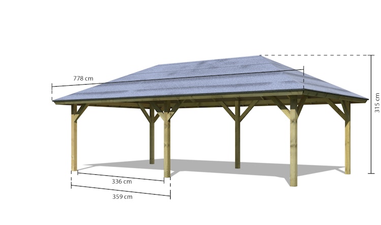 Karibu Pavillon Carport Kirn 1/2/3 - KDI Bild