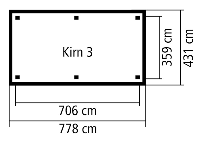 Karibu Pavillon Carport Kirn 1/2/3 - KDI Bild