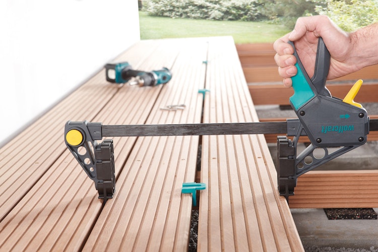 wolfcraft Montagezwinge für Terrassendielen 6985000