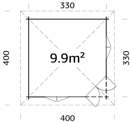 Palmako Pavillon Melanie 9,9 m² - 44 mm Bild