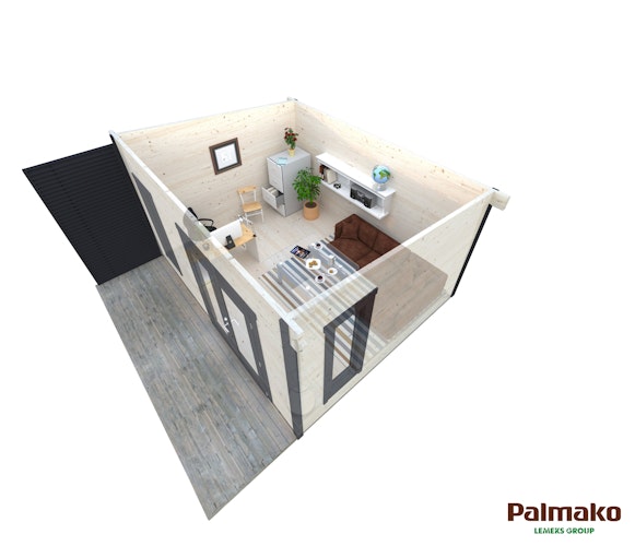 Palmako Premium Gartenhaus Grace 14,5 m² - 56 mm