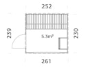 Vorschaubild Palmako Gartensauna Grace 5,3 m² - 56 mm