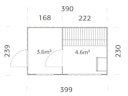 Vorschaubild Palmako Gartensauna Grace 8,2 m² - 56 mm