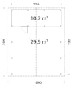 Palmako Carport Robert 40,6 m² mit Geräteraum