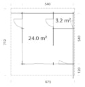 Vorschaubild Palmako Ferienhaus Cecilia 27,2 m² Slide Plus - 70 mm