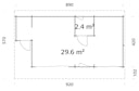 Vorschaubild Palmako Ferienhaus Cecilia 32,0 m² Slide Plus - 70 mm