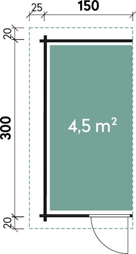 Wolff Finnhaus Anbauschuppen 28-XS/28-A/40-B Satteldach