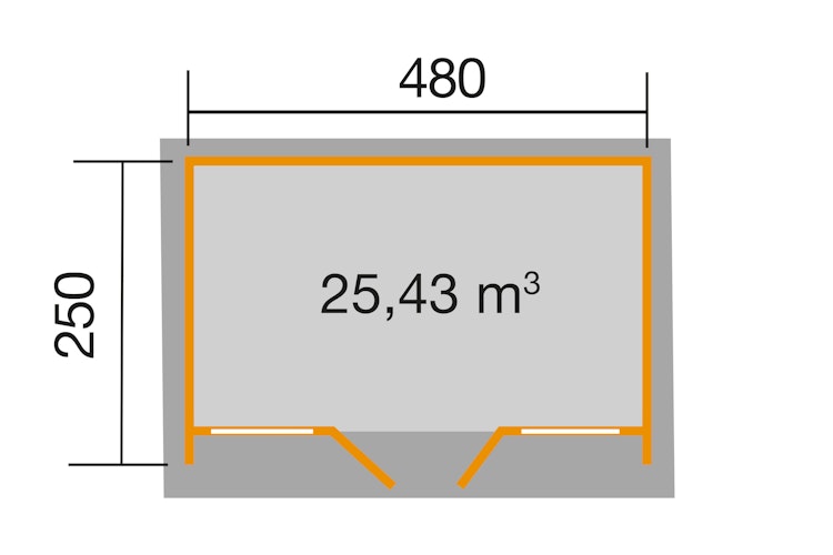 Weka Weekendhaus (Homeoffice-Gartenhaus) 709 Gr. 2 - 70 mm