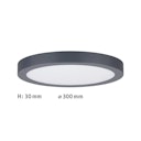 Paulmann LED Panel Abia rund Dunkelgrau