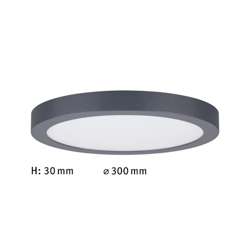 Paulmann LED Panel Abia rund Dunkelgrau