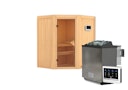Vorschaubild Karibu Sauna Taurin mit Eckeinstieg 68 mm