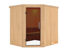 Karibu Sauna Siirin mit Eckeinstieg 68 mm
