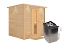 Vorschaubild Karibu Sauna Mojave - Massivholzsauna mit Fronteinstieg 38 mm