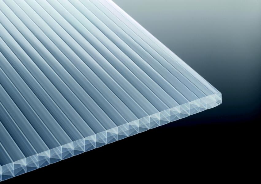 T&J TEJEPOLY HEATBLOC 25 X-Struktur Sonderanfertigung Stegfünffachplatte Weiß-Opal