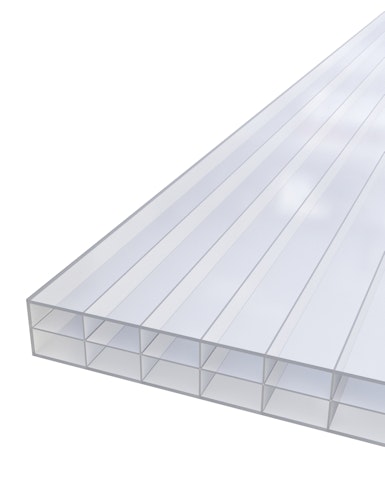 T&J TERRASSENÜBERDACHUNG KOMPLETTSET TEJEPOLY HEATBLOC16 Stegdreifachplatte Weiß-Opal 4900 x 3500 mm, weiß-opal
