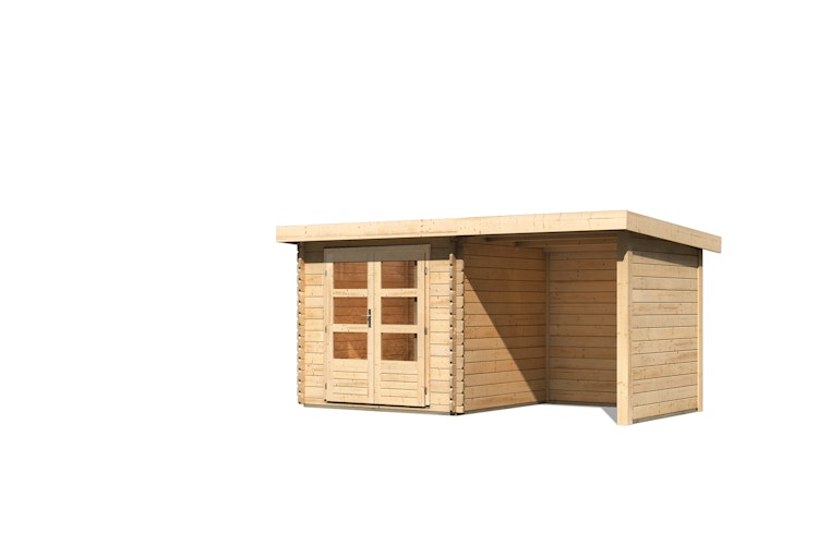 Karibu Woodfeeling Gartenhaus Bastrup 2 naturbelassen - 28 mm
