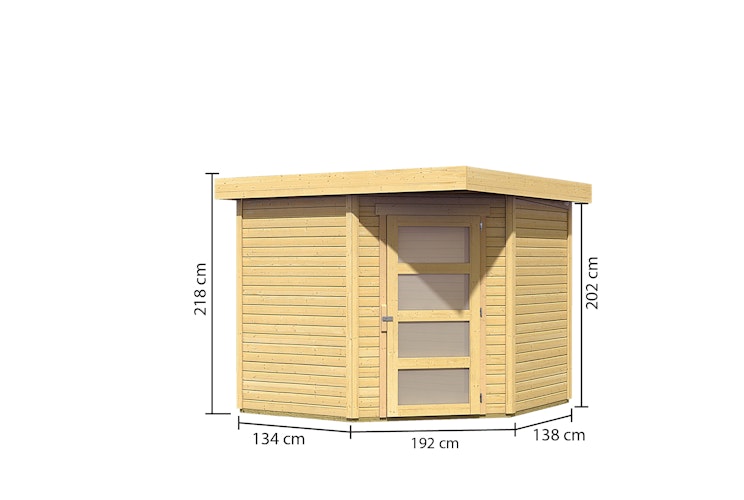 Karibu Woodfeeling Gartenhaus Schwandorf 3/5 - 19 mm inkl. gratis Innenraum-Pflegebox im Wert von 99€ Bild