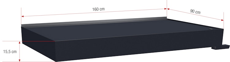Gutta Rechteckvordach BS Plus 160 Sonderfarbe inkl. Wasserspeier (neues Modell)