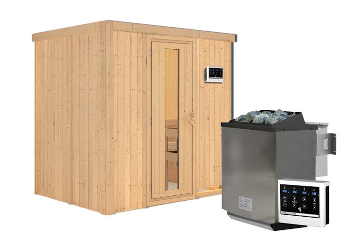 Karibu Sauna Bodin mit Fronteinstieg 68 mm