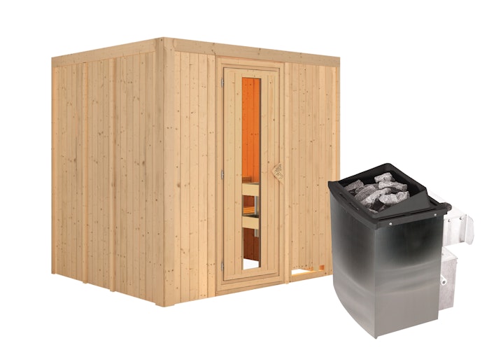 Karibu Sauna Sodin mit Fronteinstieg 68 mm