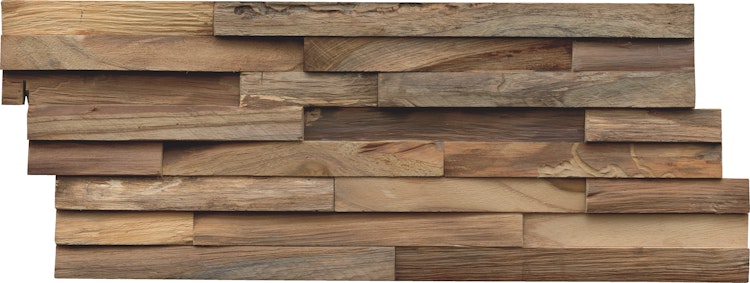 INDO rustikale Holzwandverkleidung Teak Elegance DA82050N Natur