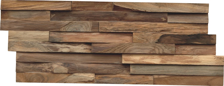 INDO rustikale Holzwandverkleidung Teak Elegance DA82050N Natur