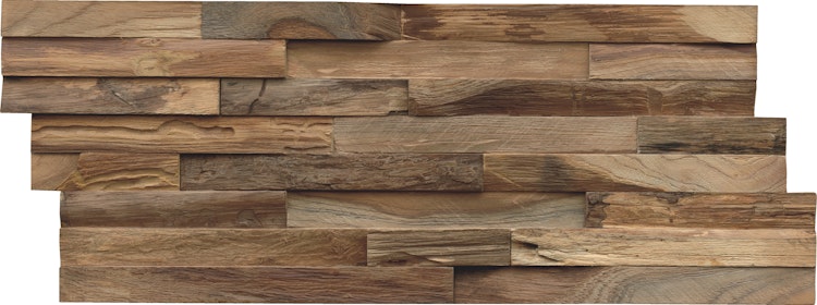 INDO rustikale Holzwandverkleidung Teak Elegance DA82050N Natur