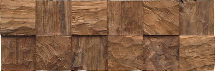 INDO rustikale Holzwandverkleidung Teak Diamondwood DWETC92N CUBe natur